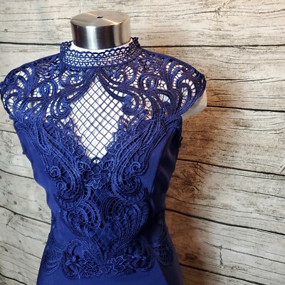 Lipsy London Blue Lace Dress Size 6 | eBay