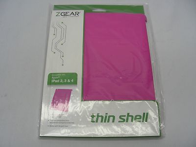 ZGEAR - PINK - THIN SHELL FOR IPAD 2, 3 & 4 - DESIGNED TO WORK WITH SMART COVERS