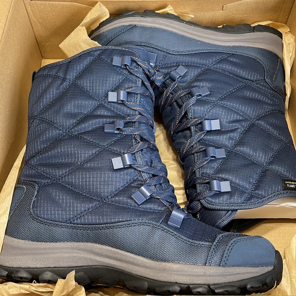 Stivali Keen stivali donna Terradora taglia 5 stringati blu notte NUOVI #E698