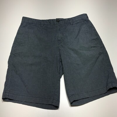 Marc Anthony Shorts Mens Size 30 Blue Slim Fit Bermuda Flat Front Regular Rise