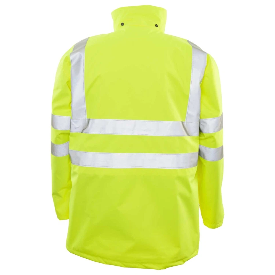 Game Workwear Hi-Viz Class 3 6-in-1 Jacket #1350 - NEON YELLOW, 5XLARGE - Image 3 of 4