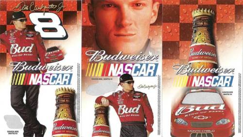 DALE EARNHARDT JR BUDWEISER BUD BEER NASCAR CANADA CONTEST UNUSED PHOTO CARD LOT - Picture 1 of 1