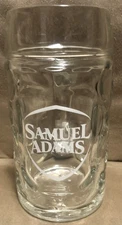 Samuel Adams Dimpled Thumbprint Glass Beer Mug Stein .5 Liter Sam Adams