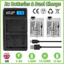 2pcs 1800mAh Battery + Charger For LP-E8 Canon Rebel T3i EOS 700D 600D 550D 650D