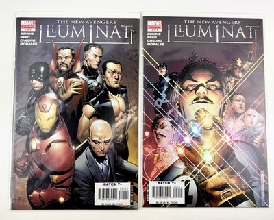 New Avengers: Illuminati Marvel Comics #1 & 2  (2 Comic Lot) - Low Grade Covers