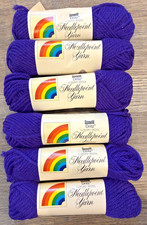 Lot 6 Skeins ROYAL PURPLE Vintage Dritz NEEDLEPOINT YARN 100 Virgin Wool NEW