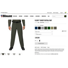 Mens Blauer FLEXRS Covert Tactical Pants 8666 OD Green 35x32 Police Fire Sheriff