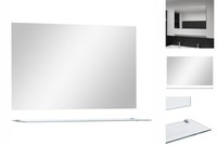 Wandspiegel Mit Regal 100X60 Cm Hartglas