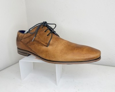 Bugatti Brown Leather Lace Up Dress Shoes Men Size 43 EU 10 US Casual Formal