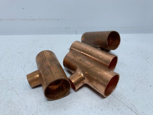 Unbranded 1" x 1" x 1/2" Copper Tee Fitting (lot of 4)