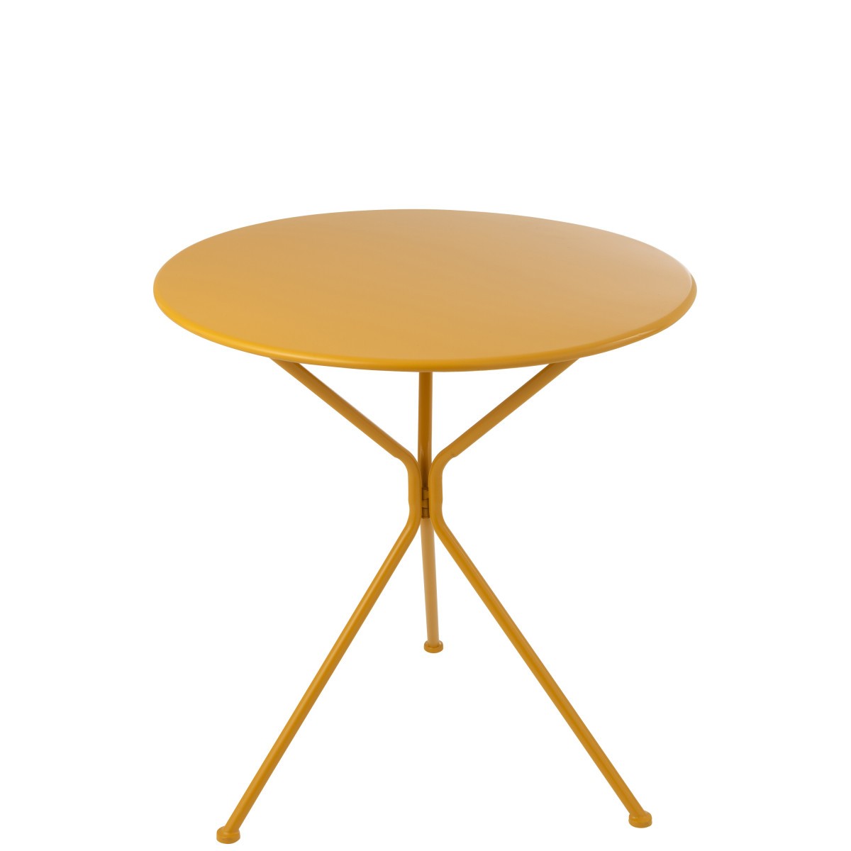 Table de Jardin en Métal Tripod 72cm Ocre pour Balcon et Terrasse - 2