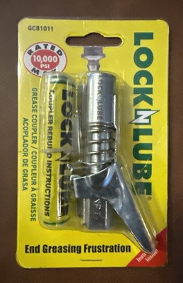 LockNLube 10,000 PSI Grease Coupler Part # GC81011 LOCK-N-LUBE