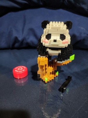 COMPLETED 3D Panda Puzzle On Tree Building Blocks 99% ASSEMBLED