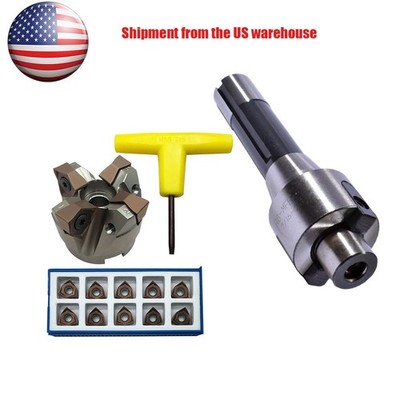 R8-M12 50mm 90 Degree MFWN90 50-22-4T Face Mill Shell Cutter Set +10* WNMU080608