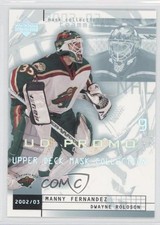 2002 Mask Collection Teammates UD Promo Dwayne Roloson Manny Fernandez #42 0q3