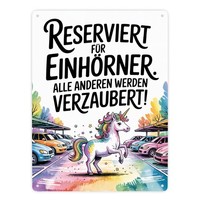 Parkplatz Reserviert FüR EinhöRner Metallschild XXL In 28X38 Cm MajestäTisches