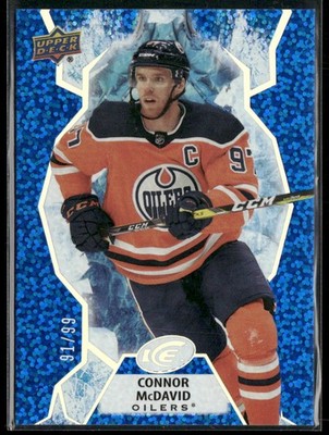 2021-22 Upper Deck Ice Connor McDavid Royal Blue /99 #20 Edmonton Oilers