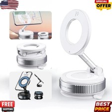 360  Magnetic Phone Holder Car Mount Vacuum Suction Cup MagSafe Adjustable