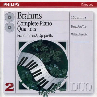 2xCD Brahms Complete Piano Quartets, Piano Trio In A, Op. Posth. Philips Clas