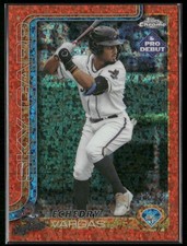 2025 Topps Pro Debut Echedry Vargas Chrome Orange Mini Diamond Refractor /25