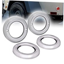 TRUE MODS 4pc 2 inch Round LED Marker Light Chrome Bezel [Install-On 4 Pack
