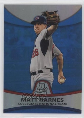 2010 Bowman Platinum Prospects Blue Refractor /99 Matt Barnes #PP30 0f6