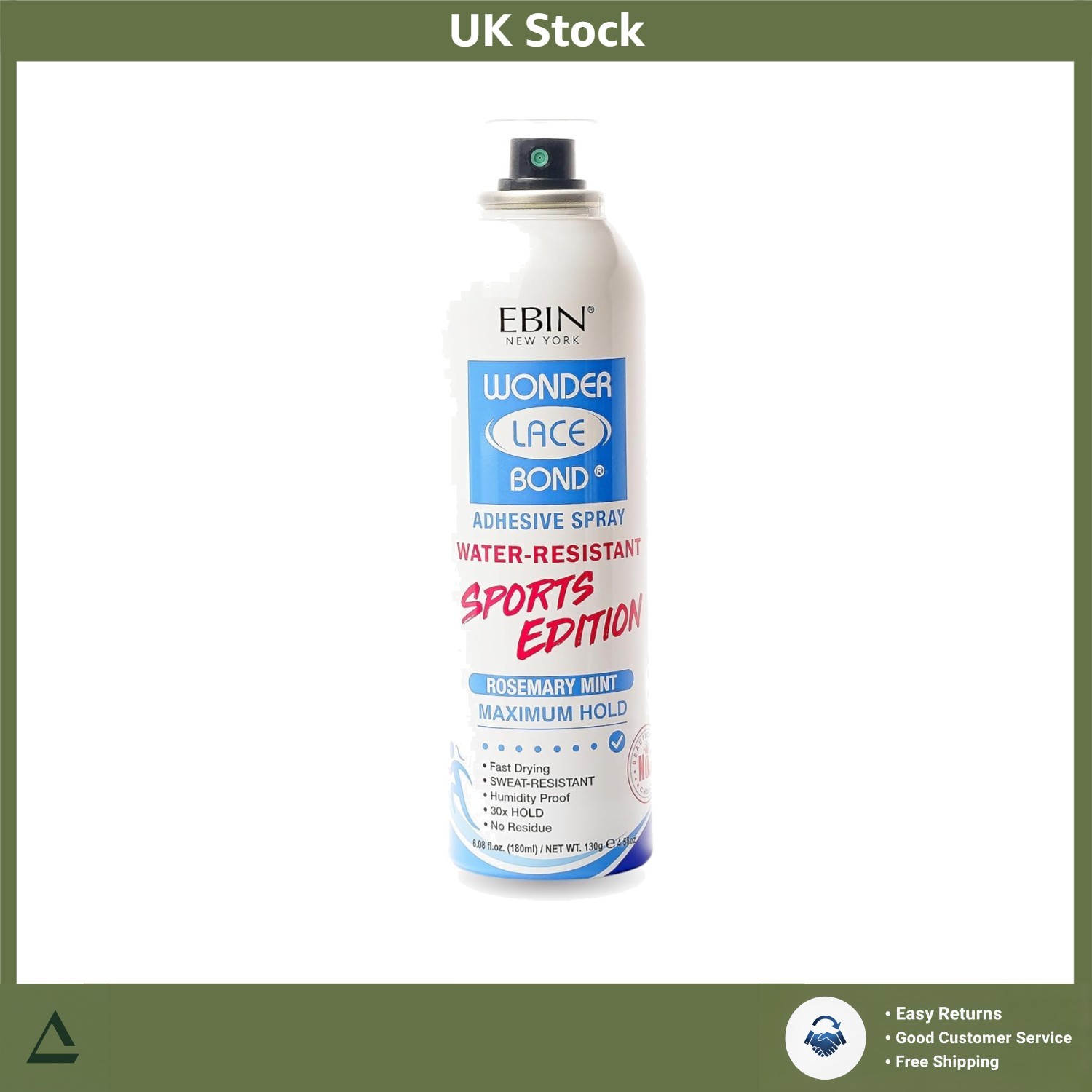 Wonder Lace Bond Adhesive Spray Maximum Hold Sweatproof Rosemary Mint 80ml