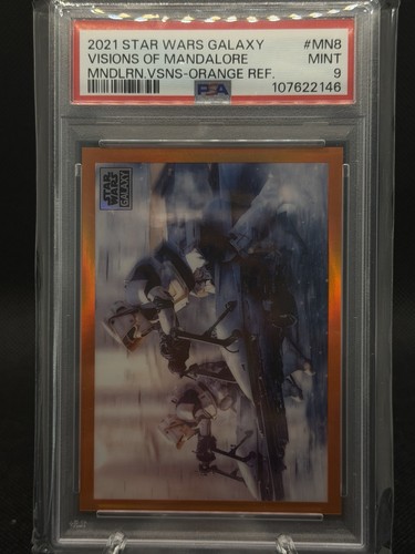 2021 Star Wars Galaxy Visions Of Mandalore Orange Refractor /25 #MN8 Very rare!!