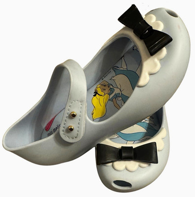 Mini Melissa Disney Alice in Wonderland Mary Jane Bow Rubber Buckle Blue US 10