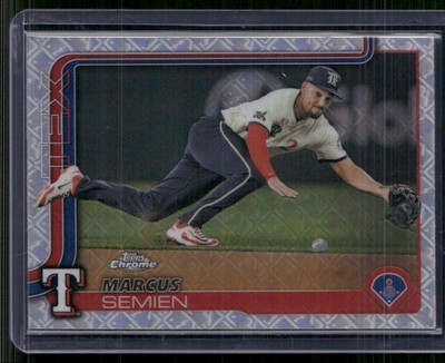 2025 Topps Chrome #27 Marcus Semien Lightboard Logo Base Variations