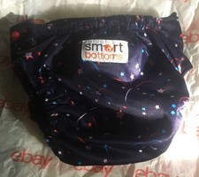 Smart Bottoms Too Smart 3.1 Blue w/Red  White Stars Diaper Cover PreOwned OS