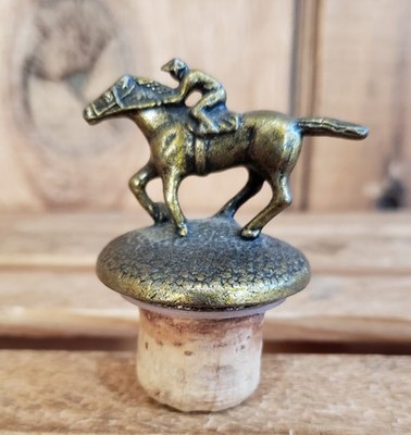 Blanton s Bourbon Whiskey Cork Bottle Stopper Race Horse Jockey 