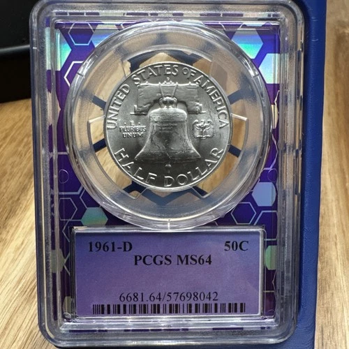 1961-D Franklin Half Dollar PCGS MS64 – Choice Uncirculated Silver 50C
