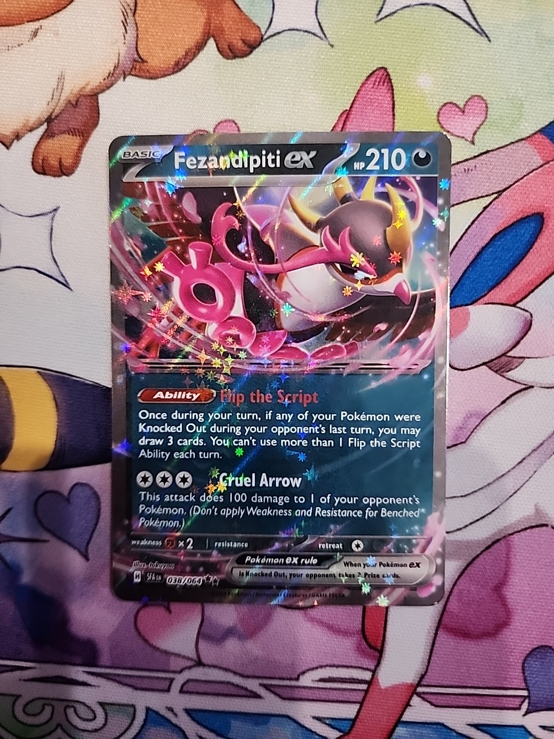 Pokémon TCG Fezandipiti EX 38/064 Double Rare Shrouded Fable