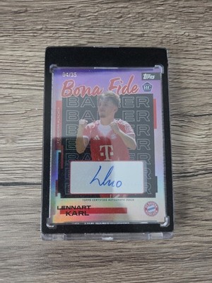 Topps FC Bayern Teamset 2025/26 Lennart Karl Rookie Auto /35 Bona Fide Baller RC