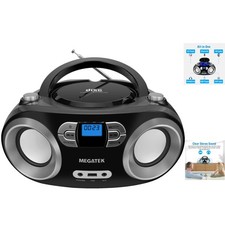 Sleek CD Player Boombox with Bluetooth USB Playback Ultimate Portable Sound