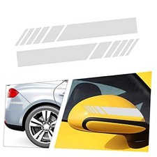 1 Pair Car Rear View Mirror Stickers, DIY Car Body Sticker Side Decal White