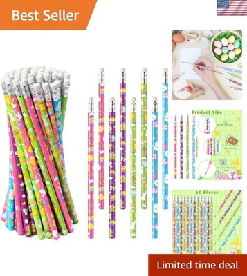 60Pcs Easter Religious Pencils with Eraser - He is Risen Christian HB Pencils...
