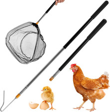 Telescopic Chicken Catcher Leg Hook 58.5 Inch Chicken Net Catcher with Non Slip