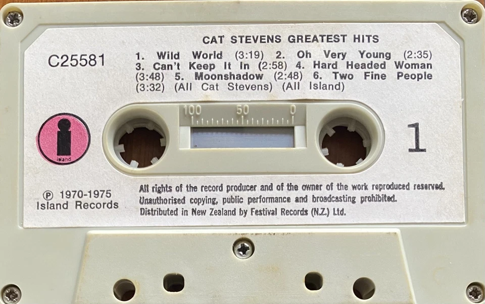 Cat Stevens - Greatest Hits New Zealand Cassette - Image 4 of 4