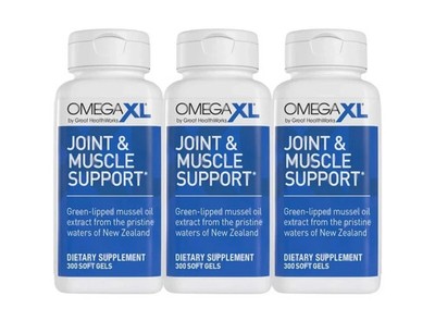 OMEGA-XL Joint & Muscle Support Supplement 300 Softgels Muscle Oil Exp 12/2027