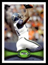 2012 Topps #181 Chris Clemons Card Seattle Seahawks