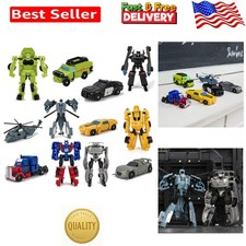 Bright and Fun 6 PCS Robot Toys that Transform into Cars for 5-12 Olds