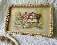 Vintage Imperial Tray Mary Arden’s House Shakespeare’s Mother Melamine Base