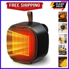 Portable Small Ceramic Space Heater w/Thermostat, 1200W Indoor Electric Space...