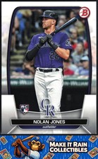 Nolan Jones 2023 Bowman #74 Colorado Rockies Rookie RC
