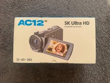 AC12 Camcorder 5K Ultra HD 56MP Wifi Large Mic Video Camera Black