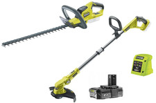 Ryobi Akku-Rasentrimmer OLT1825M Akku-Heckenschere OHT1845 Akku 2Ah Ladegerät
