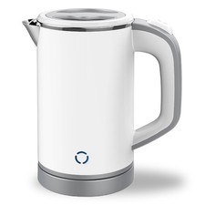 800ml Small Electric Kettle, 600W Fast Boil Travel 0.8 Litres, White 