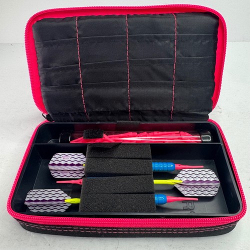 Casemaster by GLD Products Dart Case with 3 Soft Tip Darts and Extra Tips Pink